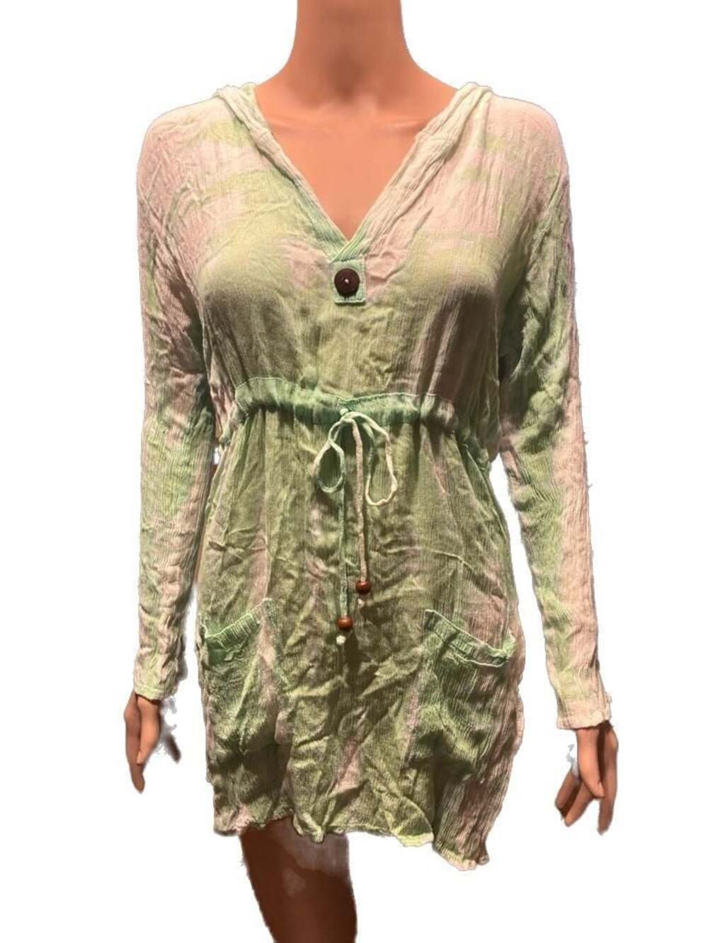 Buc-ee's Women's Hooded Tie-Dye Beach Cover-Up Tunic